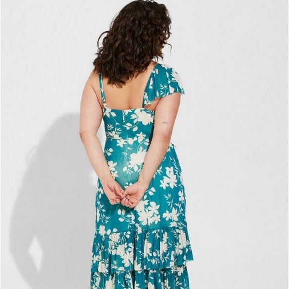 Torrid midi mesh ruffle dress - Picture 4 of 4